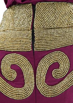 MyBatua Nayyab Hand Embroidered Wine Kaftan 6
