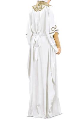 MyBatua Nayyab Hand Embroidered Off White Kaftan 3