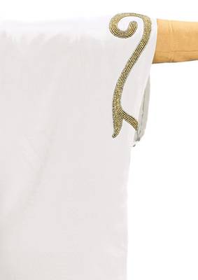 MyBatua Nayyab Hand Embroidered Off White Kaftan 4