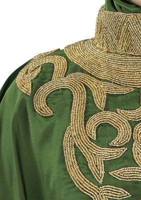 MyBatua Nayyab Hand Embroidered Henna Kaftan 5