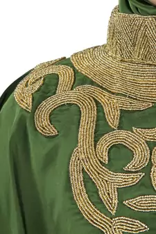 MyBatua Nayyab Hand Embroidered Henna Kaftan