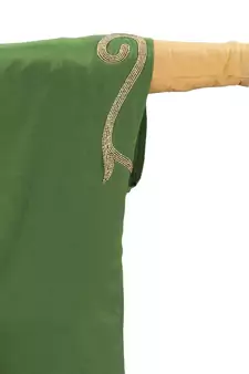 MyBatua Nayyab Hand Embroidered Henna Kaftan