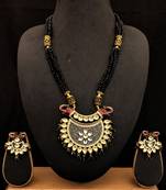 Red Green Cyrstal Kundan Meenakari Jewelry Set
