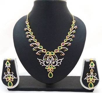Ruby Emerald CZ Jewelry Set 1