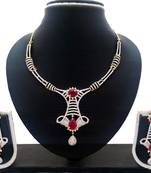 Ruby Pink CZ Designer Jewelry Set