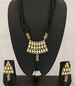 Exclusive Green crystal Kundan CZ Royal Jewelry set