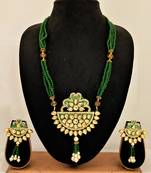 Limited EditionGreen Crustal Kundan CZ Jewelry set