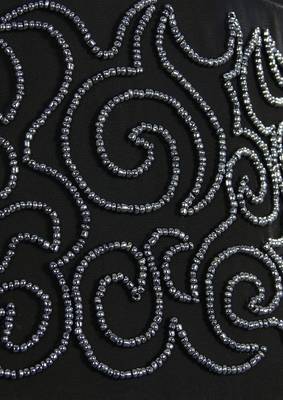 MyBatua Anum Hand Embroidered Black Kaftan 5