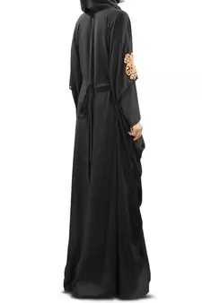 MyBatua Amara Copper Embroidered Black Kaftan