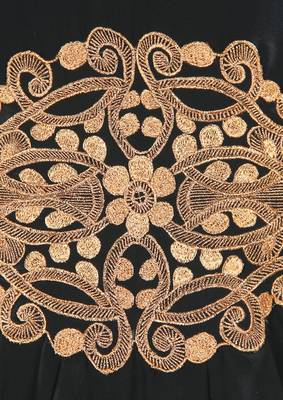 MyBatua Amara Copper Embroidered Black Kaftan 5
