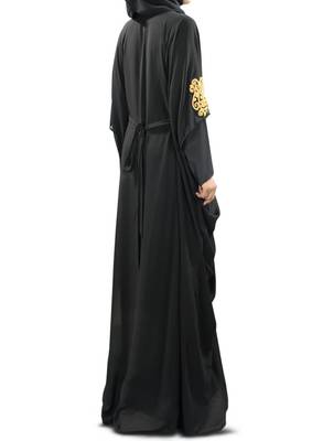 MyBatua Amara Gold Embroidered Black Kaftan 3