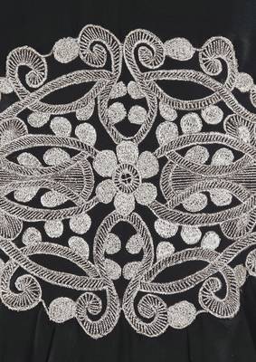 MyBatua Amara Silver Embroidered Black Kaftan 4