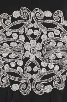MyBatua Amara Silver Embroidered Black Kaftan
