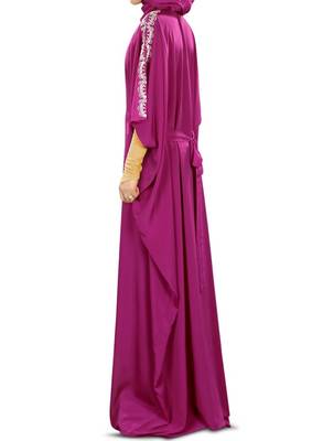 MyBatua Sumanah Hand Embroidered Magenta Kaftan 2