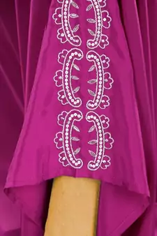 MyBatua Sumanah Hand Embroidered Magenta Kaftan
