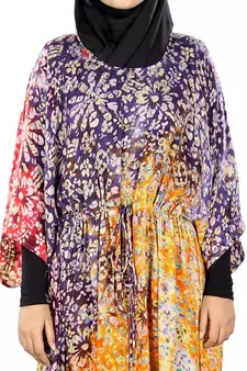 MyBatua Farhanah Multicolor Batik Print Kaftan