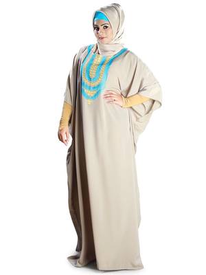 MyBatua Aleena Warm Grey Kaftan 4