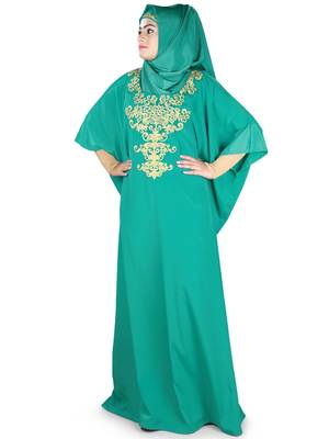MyBatua Ayana Bottle Green Kaftan 5