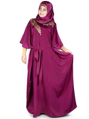 MyBatua Aarifah Wine Kaftan 2