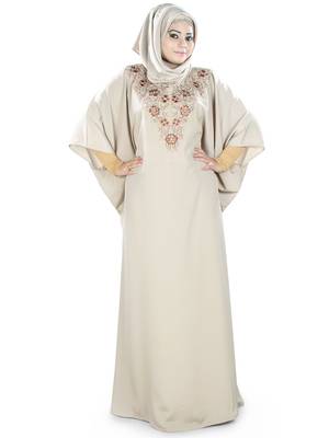 MyBatua Tazmeen Warm Grey Kaftan 2