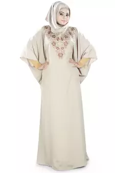 MyBatua Tazmeen Warm Grey Kaftan