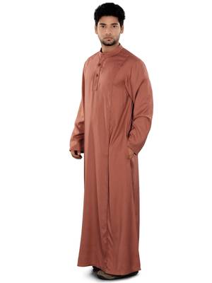 Red Plain Rayon Galabiyyas 4