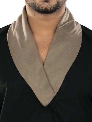 Black Plain Cotton Galabiyyas 3
