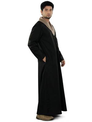 Black Plain Cotton Galabiyyas 4