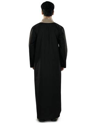 Black Plain Cotton Galabiyyas 6