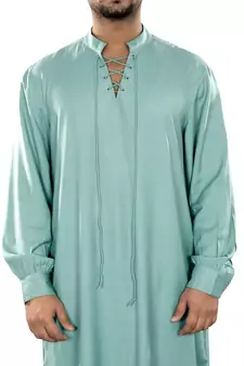 Blue Plain Rayon Galabiyyas