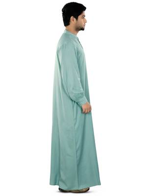 Blue Plain Rayon Galabiyyas 3