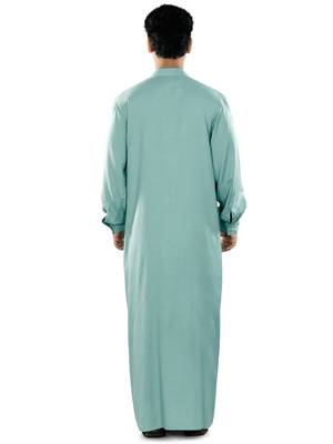 Blue Plain Rayon Galabiyyas 4