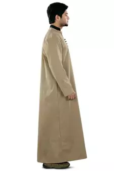Brown Plain Cotton Galabiyyas