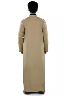 Brown Plain Cotton Galabiyyas