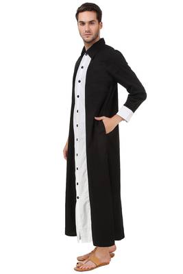 Black Plain Cotton Galabiyyas 2