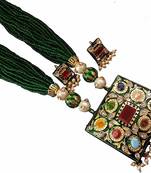Emrald Green Partywear Onex Beads Women  Necklace Sets