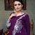 Exquisite Violet Color Traditional Embroidered Muslim Wedding Dress Kaftan