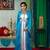 Dark Sea Green And White Color Morrcon Muslim Wedding Dress Kaftan