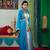 Dark Sea Green And White Color Morrcon Muslim Wedding Dress Kaftan