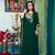 Dark Green Color Georgette Hand Beaded Muslim Wedding Dress Kaftan