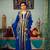 Blue Color Hand Beaded Morrocon Style Muslim Wedding Dress Kaftan