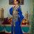 Blue Color Hand Beaded Morrocon Style Muslim Wedding Dress Kaftan