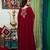 Maroon Color Georgette Hand Beaded Muslim Wedding Dress Kaftan