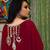 Maroon Color Georgette Hand Beaded Muslim Wedding Dress Kaftan