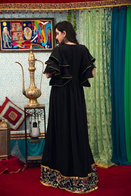 Black Color Abaya Maxi Dress 1