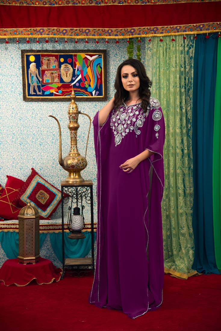 purple muslim wedding dress Lavender Chiffon A Line Muslim Wedding Dress Formal Evening Gown