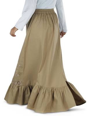 Multicolor Plain Rayon Islamic Skirts 2