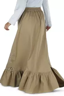 Multicolor Plain Rayon Islamic Skirts