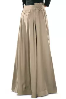 Khaki Plain Rayon Islamic Skirts
