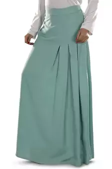 Blue Plain Rayon Islamic Skirts